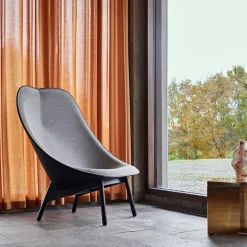 HAY Armchairs & Footstools*Uchiwa lounge chair, /white- oak- leather Black