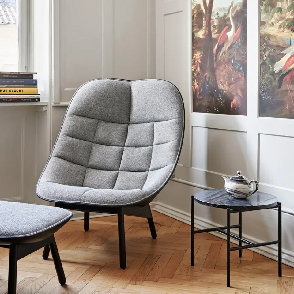 HAY Armchairs & Footstools*Uchiwa Quilt lounge chair, Bolgheri lgg60 melange-oak-Sense nougat Beige