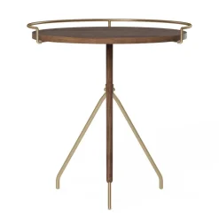 Audo Copenhagen Side Tables*Umanoff side table wallnut-polished brass, 45 cm Brown