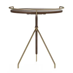 Audo Copenhagen Side Tables*Umanoff side table wallnut-polished brass, 45 cm Brown