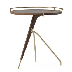 Audo Copenhagen Side Tables*Umanoff side table wallnut-polished brass, 45 cm Brown