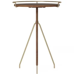 Audo Copenhagen Side Tables*Umanoff side table wallnut-polished brass, 60 cm Brown