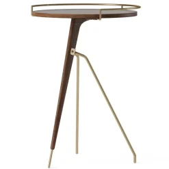 Audo Copenhagen Side Tables*Umanoff side table wallnut-polished brass, 60 cm Brown