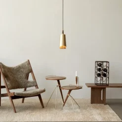 Audo Copenhagen Side Tables*Umanoff side table wallnut-polished brass, 60 cm Brown