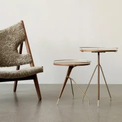 Audo Copenhagen Side Tables*Umanoff side table wallnut-polished brass, 60 cm Brown