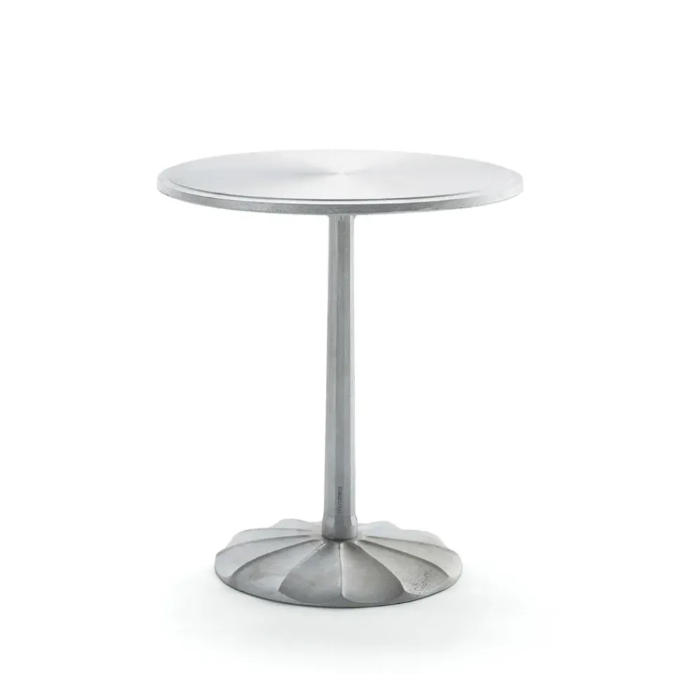 Byarums bruk Table For Outdoor Use*Uppsala table, Aluminum, Ø65cm Silver-coloured