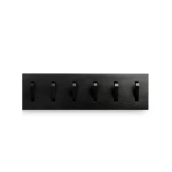 Ethnicraft Clothes Racks, Coat Stands & Hangers*Utilitile wall hanger clothes hanger, Lacquered oak--large Black