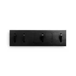 Ethnicraft Clothes Racks, Coat Stands & Hangers*Utilitile wall hanger clothes hanger, Lacquered oak--large Black