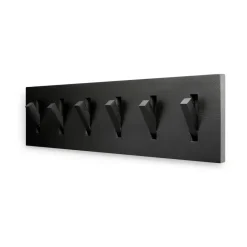 Ethnicraft Clothes Racks, Coat Stands & Hangers*Utilitile wall hanger clothes hanger, Lacquered oak--large Black