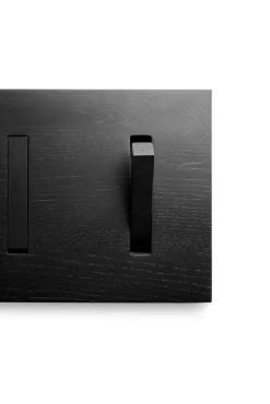 Ethnicraft Clothes Racks, Coat Stands & Hangers*Utilitile wall hanger clothes hanger, Lacquered oak--large Black