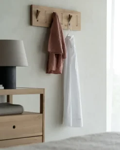 Ethnicraft Clothes Racks, Coat Stands & Hangers*Utilitile wall hanger clothes hanger, Lacquered oak-large Brown
