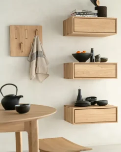 Ethnicraft Clothes Racks, Coat Stands & Hangers*Utilitile wall hanger clothes hanger, Oak Beige