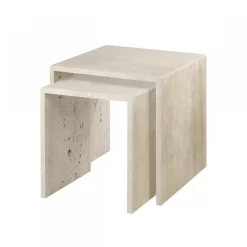 Blomus Side Tables*Varu side table 2 pieces, Travertine Beige