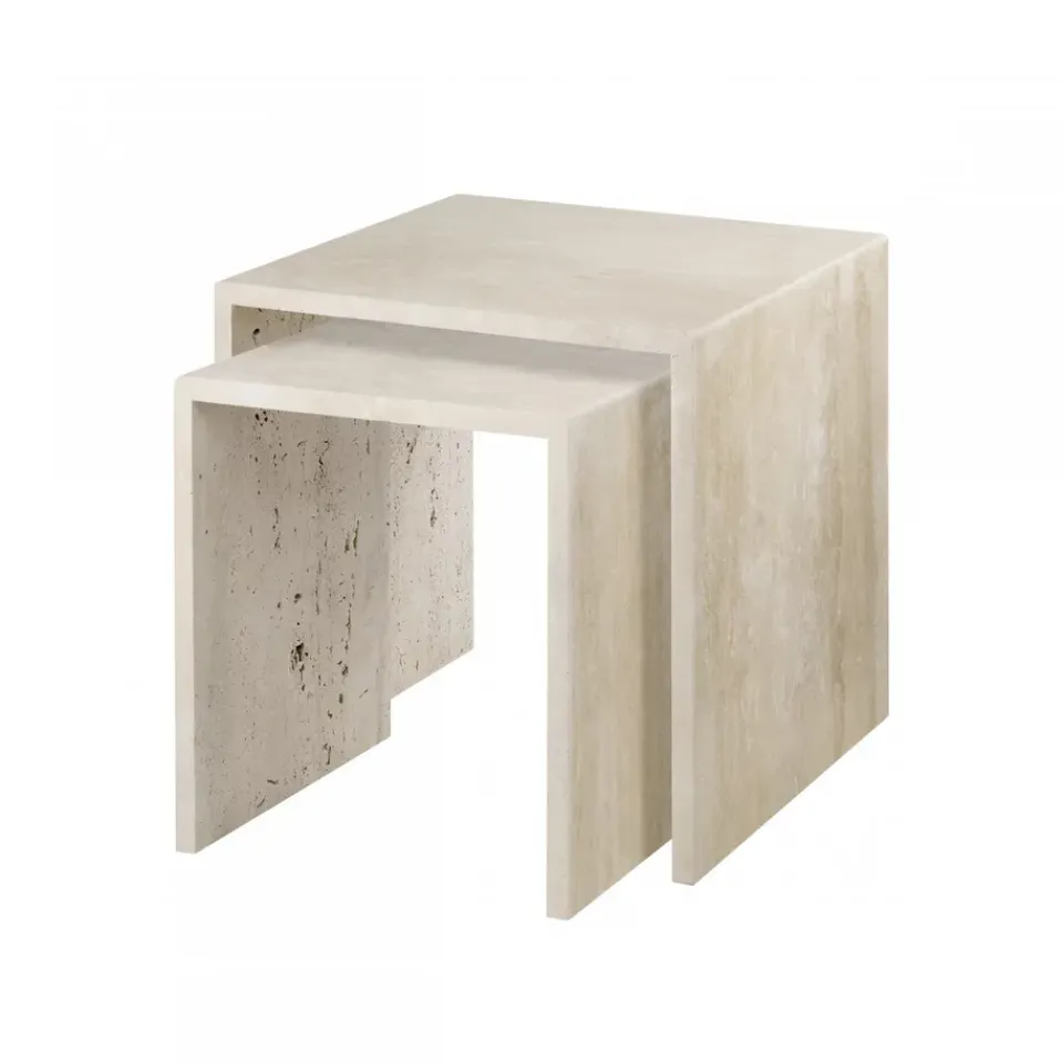 Blomus Side Tables*Varu side table 2 pieces, Travertine Beige