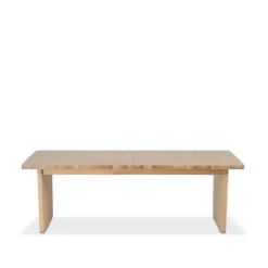 Mavis Dining Tables*Vaud dining table, White pigmented oak, 2 pcs inserts Brown