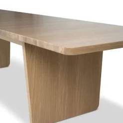 Mavis Dining Tables*Vaud dining table, White pigmented oak, 2 pcs inserts Brown