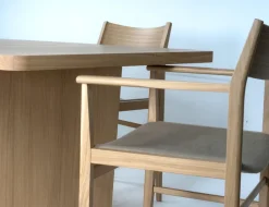 Mavis Dining Tables*Vaud dining table, White pigmented oak, 2 pcs inserts Brown