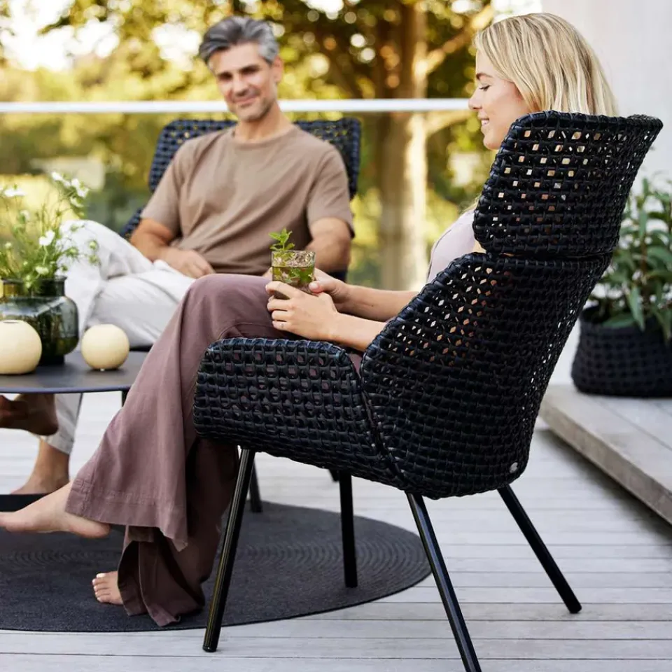 Cane-line Outdoor Lounge Furniture*Vibe Highback chair, Black