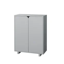 1898 Display & Glass Cabinets*Vidja cabinet, lack. low. coated doors Grey