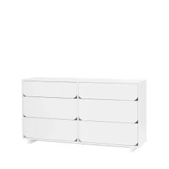 1898 Dressers & Drawer Units*Vidja Dubbel chest of draws, lacq. 6 box White