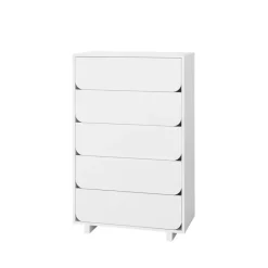 1898 Dressers & Drawer Units*Vidja high chest of draws, lacq. 5 box White