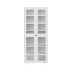 1898 Display & Glass Cabinets*Vidja hight display cabinet, lack White