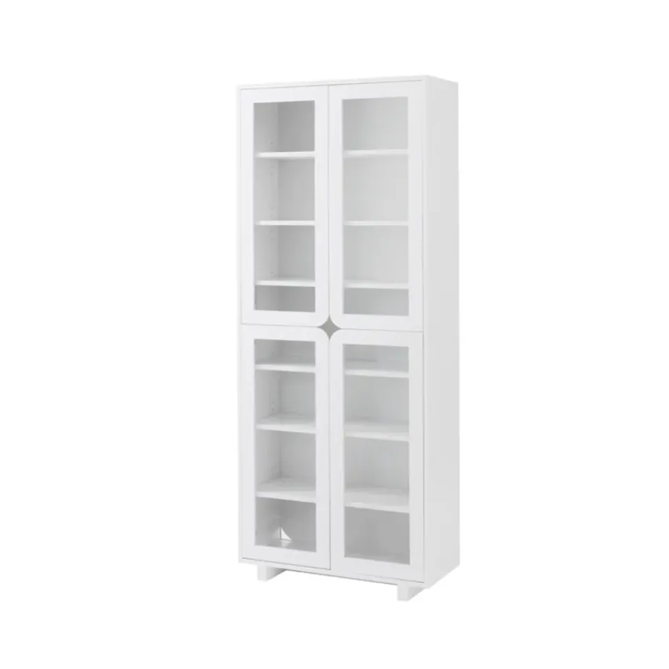 1898 Display & Glass Cabinets*Vidja hight display cabinet, lack White