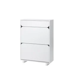 1898 Display & Glass Cabinets*Vidja shoe cabinet, lack. 2 fack+1 draw White