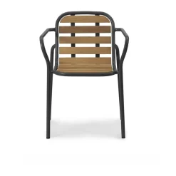 Normann Copenhagen Balcony Furniture*Vig Robinia armchair, Black