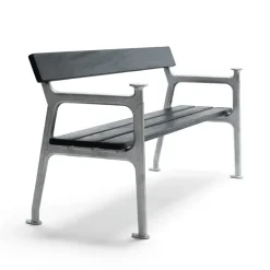 Byarums bruk Garden Sofas & Garden Benches|Outdoor Lounge Furniture*Vilamoura sofa, Mahogany glaze, raw aluminum stand Black