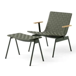 &Tradition Outdoor Lounge Furniture*Ville Outdoor AV45 loungestol med armstöd, Bronze Green