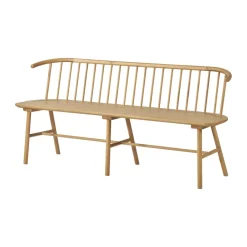 NJRD Sofas*VIOR bench with backrest, Lacquered oak Beige