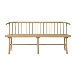 NJRD Sofas*VIOR bench with backrest, Lacquered oak Beige