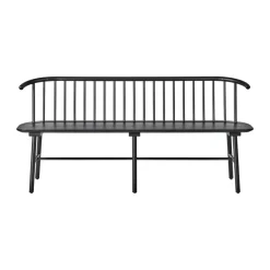 NJRD Sofas*VIOR bench with backrest, Black lacquered oak Beige