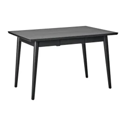 NJRD Dining Tables*VIOR dining table 90x120 cm, Black lacquered oak Beige