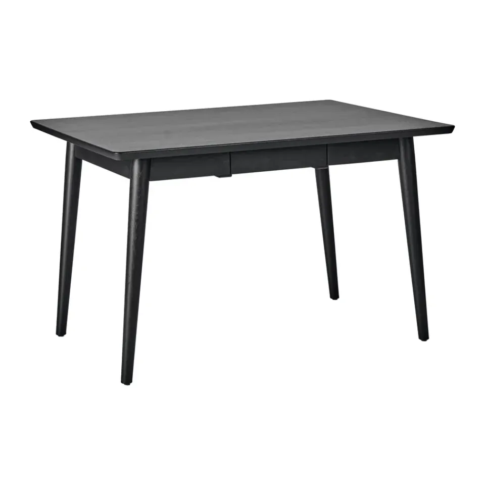 NJRD Dining Tables*VIOR dining table 90x120 cm, Black lacquered oak Beige