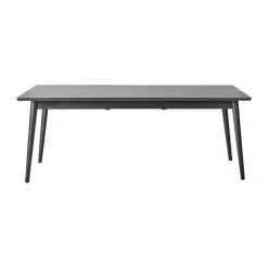 NJRD Dining Tables*VIOR dining table 90x200 cm, Black lacquered oak Beige
