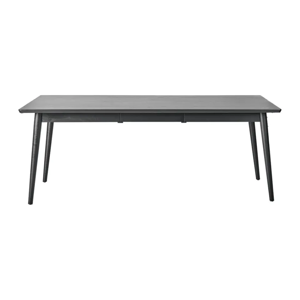 NJRD Dining Tables*VIOR dining table 90x200 cm, Black lacquered oak Beige