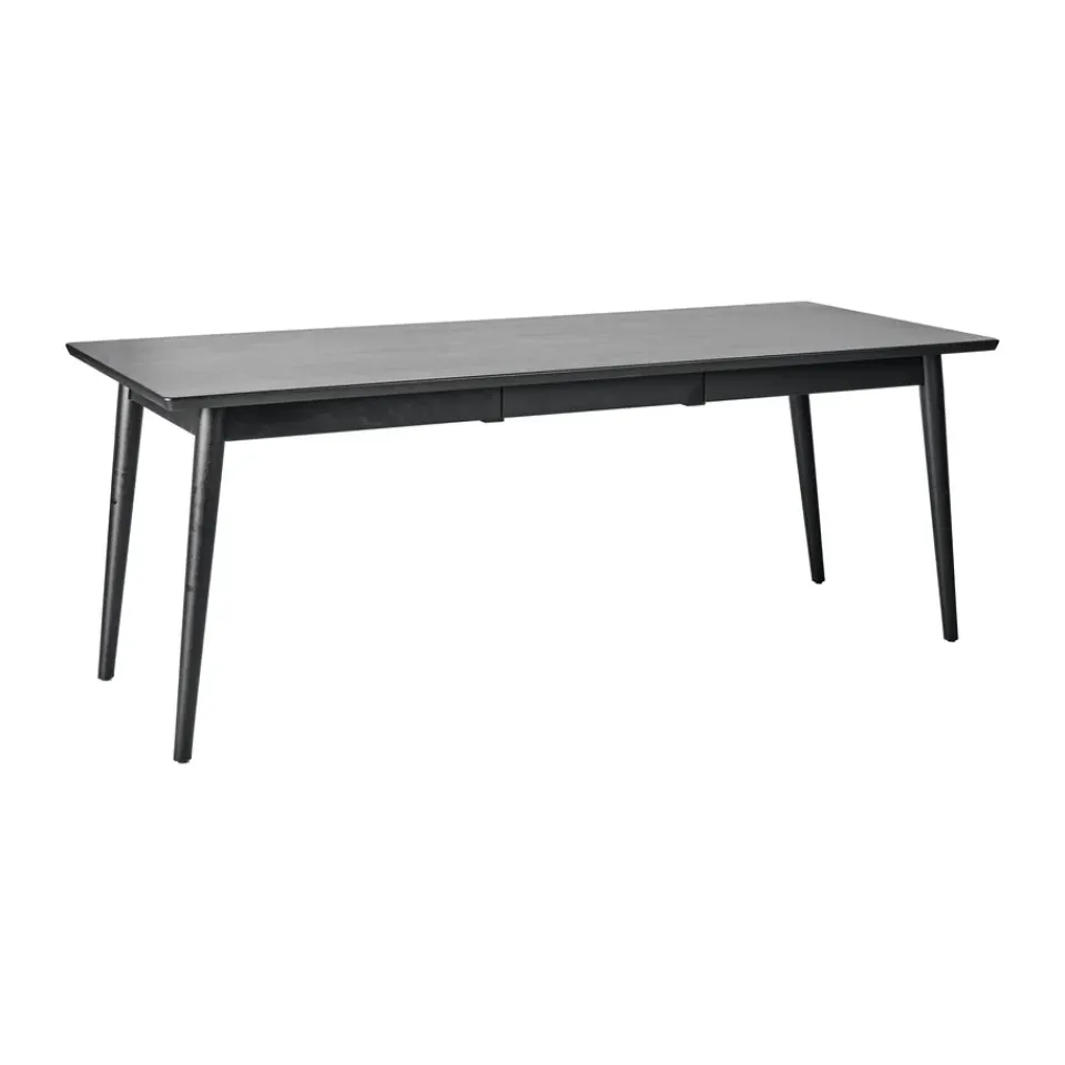 NJRD Dining Tables*VIOR dining table 90x200 cm, Black lacquered oak Beige