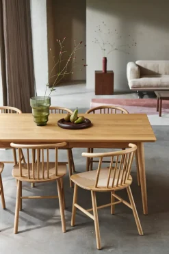NJRD Dining Tables*VIOR dining table 90x200 cm, Lacquered oak Beige