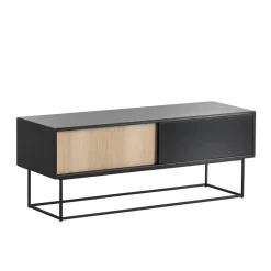 Woud T.V & Media Units|Dressers & Sideboards*Virka media bench, Black - oak BrownBlack