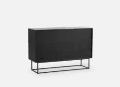 Woud Dressers & Sideboards*Virka side table, high 120 cm, Black oak BlackBeige