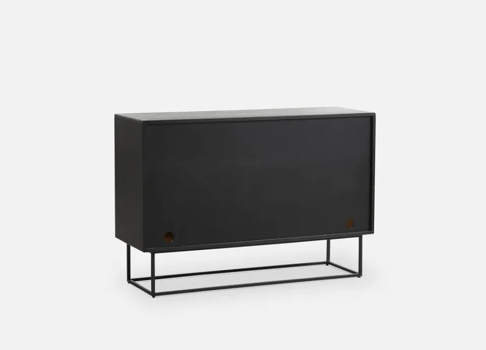 Woud Dressers & Sideboards*Virka side table, high 120 cm, Black oak BlackBeige