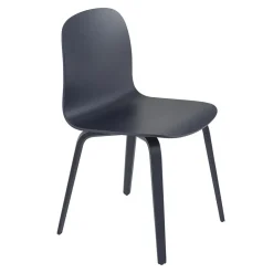 Muuto Chairs*Visu chair wooden base, midnight Blue