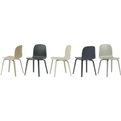 Muuto Chairs*Visu chair wooden base, midnight Blue