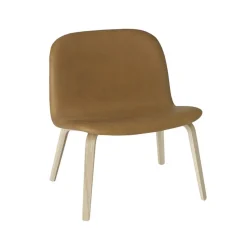 Muuto Armchairs & Footstools|Chairs*Visu lounge chair upholstered chair, Refine leather cognac-oak Brown