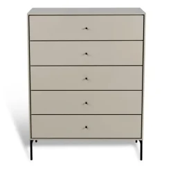 Mavis Dressers & Drawer Units*Volt chest of 5 drawers , Details in black Beige