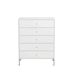 Mavis Dressers & Drawer Units*Volt chest of 5 drawers , Details in stainless steel White