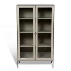 Mavis Display & Glass Cabinets*Volt display cabinet 130 cm , Details in black Beige