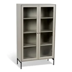 Mavis Display & Glass Cabinets*Volt display cabinet 130 cm , Details in black Beige